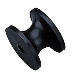 Sea-Dog Replacement Short Bow Roller With Natural Rubber And Brass Insert 1