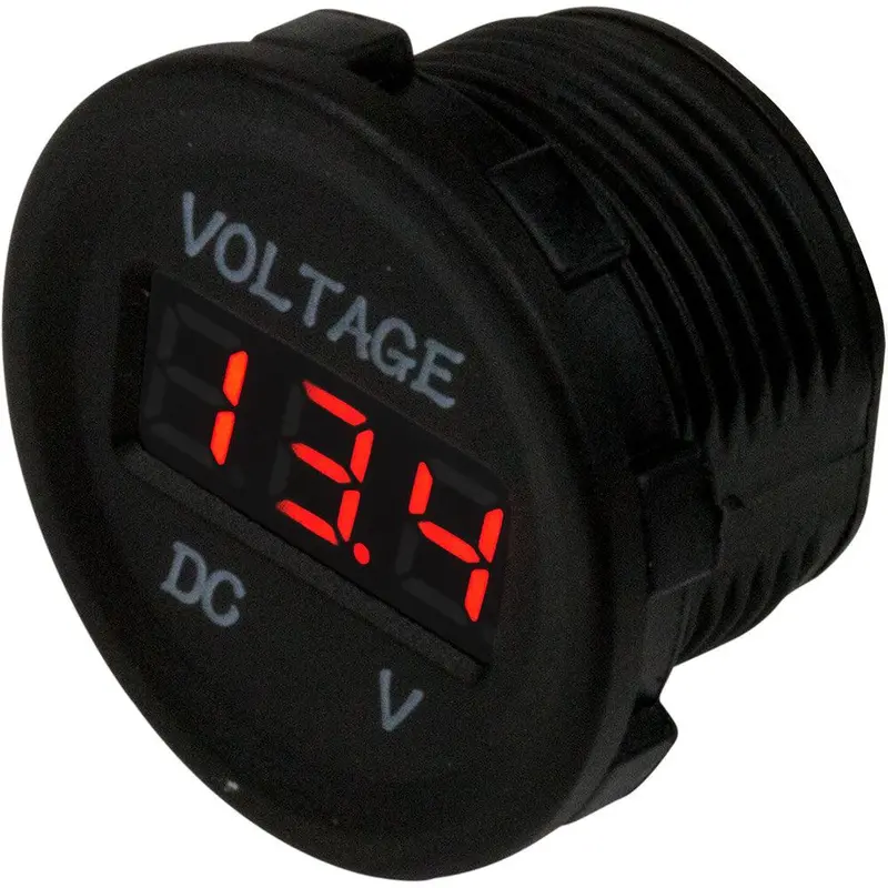 Sea-Dog Round Dc Voltage Meter: 6–30V Analog Display – Model 421615-1 1