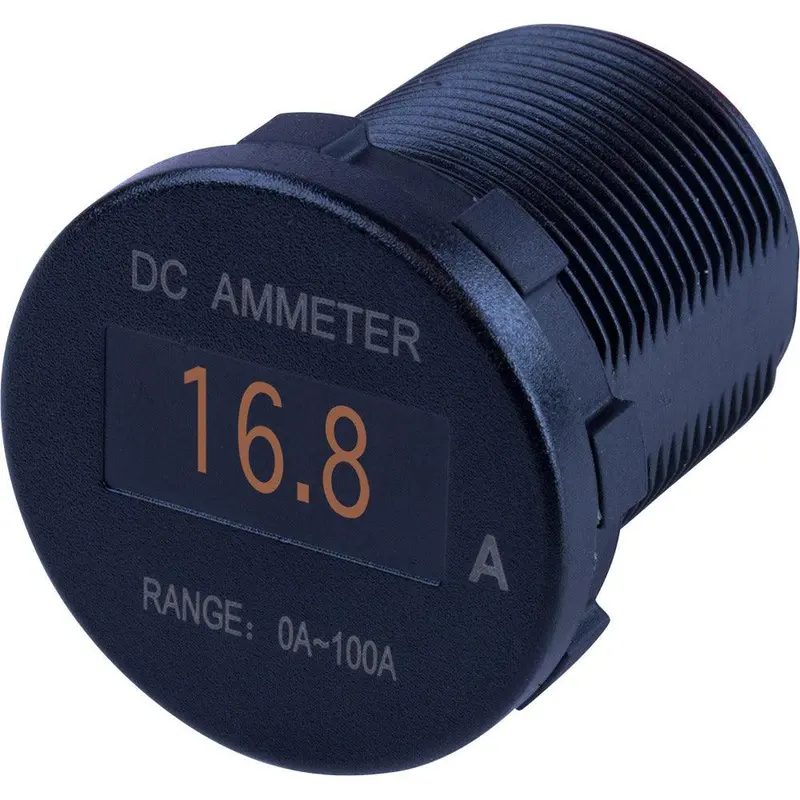 Sea-Dog Round Oled Dc Ammeter: 0–100 Amp Digital Display – Model 421620-1 1
