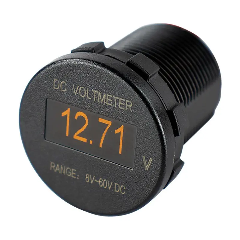 Sea-Dog Round Oled Digital Voltmeter – Marine-Grade Voltage Monitor 421600-1 1
