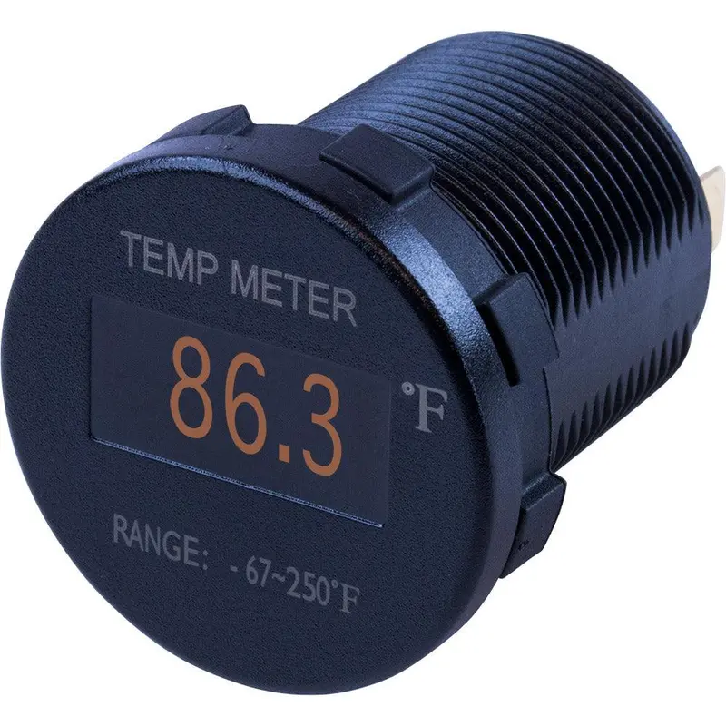 Sea-Dog Round Oled Fahrenheit Temperature Gauge With 6-Wire Sensor – Model 421610-1 1