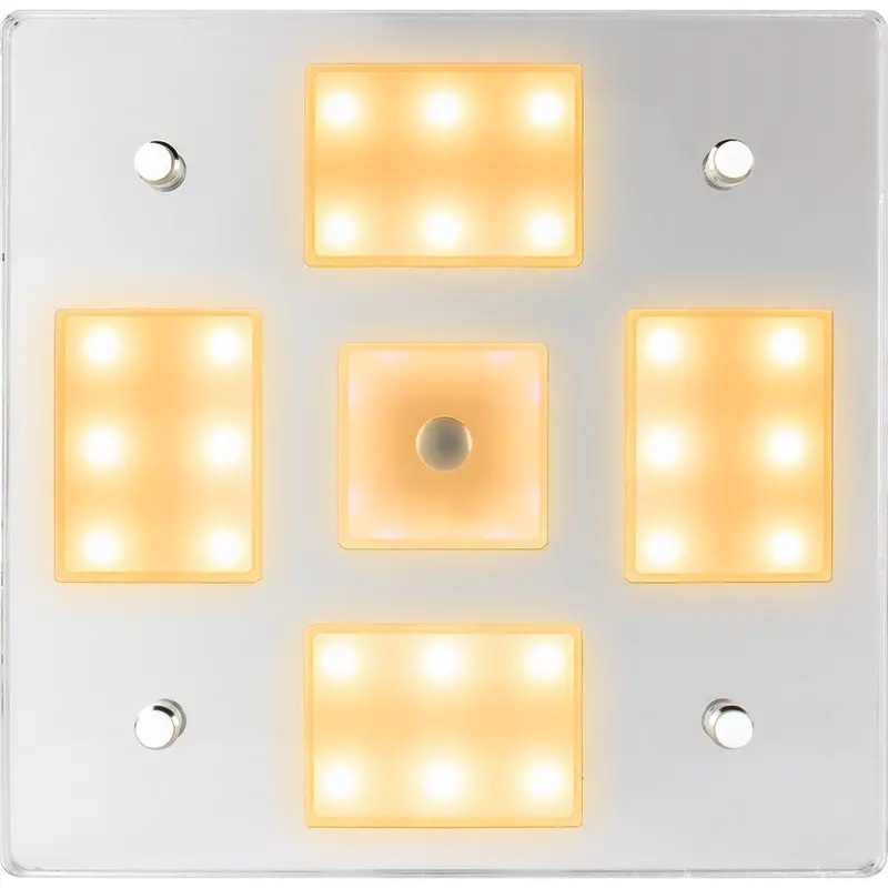 Sea-Dog Square Led Mirror Light With Dimmable On/Off Switch – White/Blue – 401840-3 1