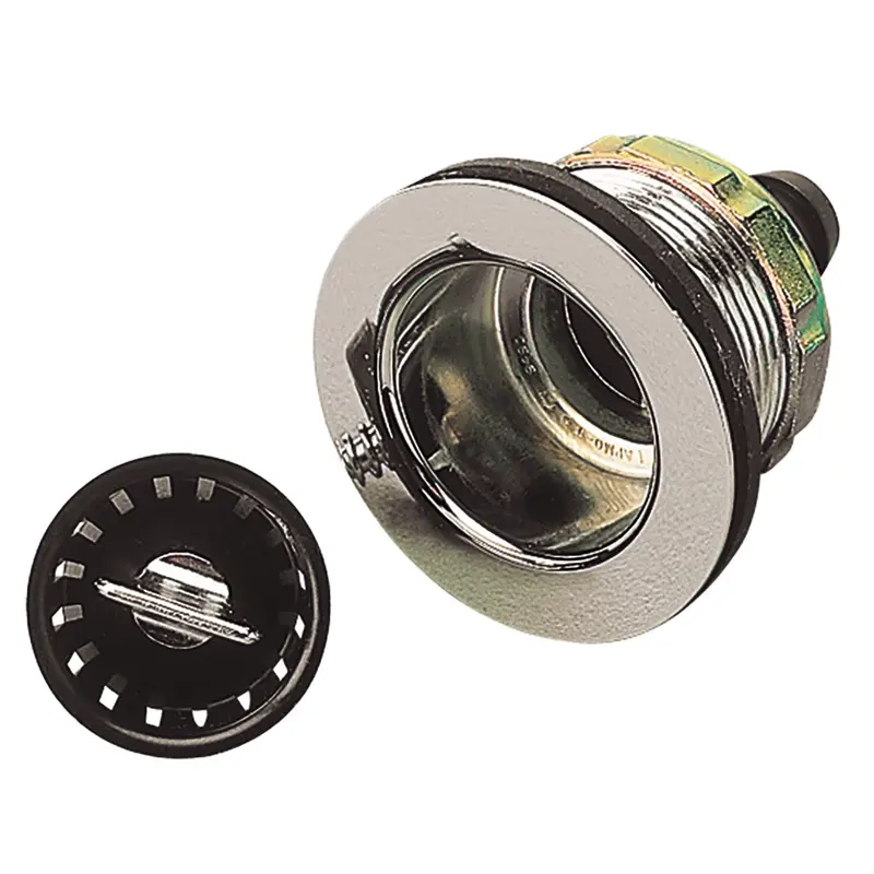 Sea-Dog Stainless Steel Sink Drain Assembly With Strainer And 5/8-Inch Barb — Fits 2-Inch Openings [517526-1] 1