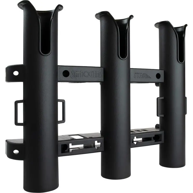 Sea-Dog Triple Threat Black 3-Pole Rod Mount For Marine Use [325033-1] 1