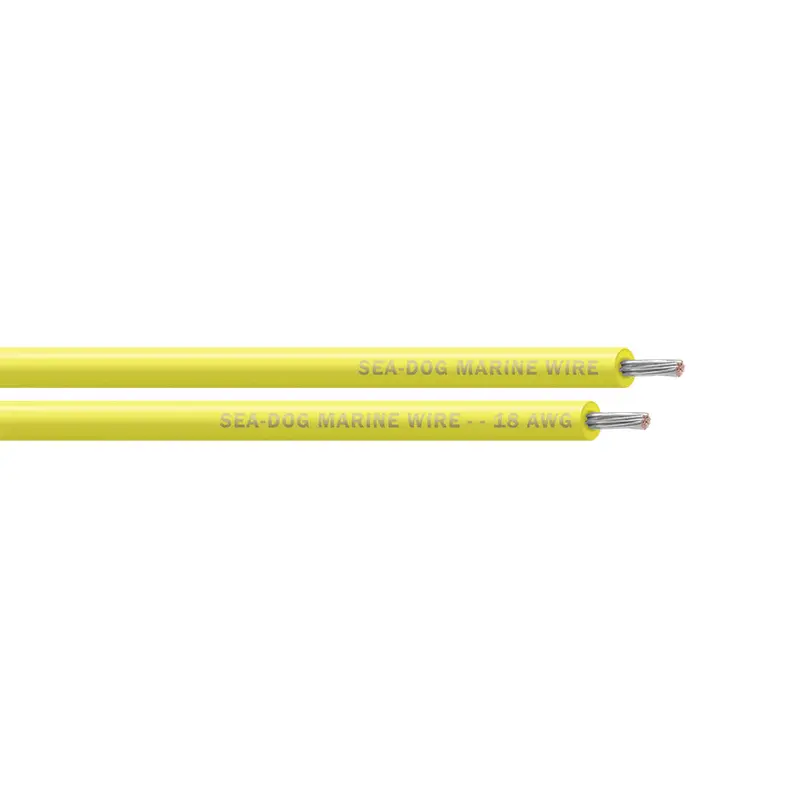 Sea-Dog Yellow 18 Awg Marine-Grade Primary Wire – 250-Foot Length [8018034] 1
