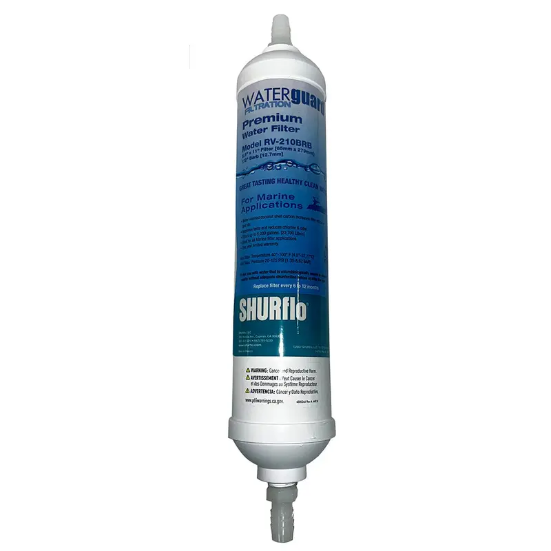 Shurflo By Pentair Rv-210Brb-A In-Line Water Filter – 11-Inch Cartridge With 1/4" Barb Fittings 1