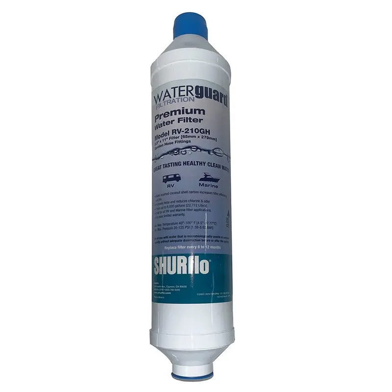 Shurflo By Pentair Rv-210Gh-A Standard In-Line City Water Filter – Garden Hose Threaded Connections 1
