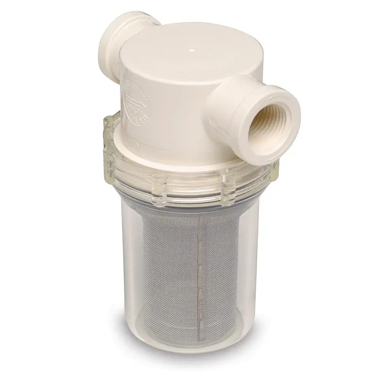 Shurflo Pentair 3/4-Inch Raw Water Strainer With Mounting Bracket And Fittings – 50-Mesh Screen (Model 253-221-01) 1