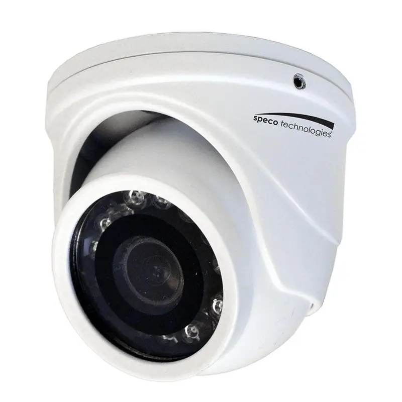 Speco Ht471Tw 4Mp Hd-Tvi Mini Turret Camera – 2.9Mm Lens, White Housing 1