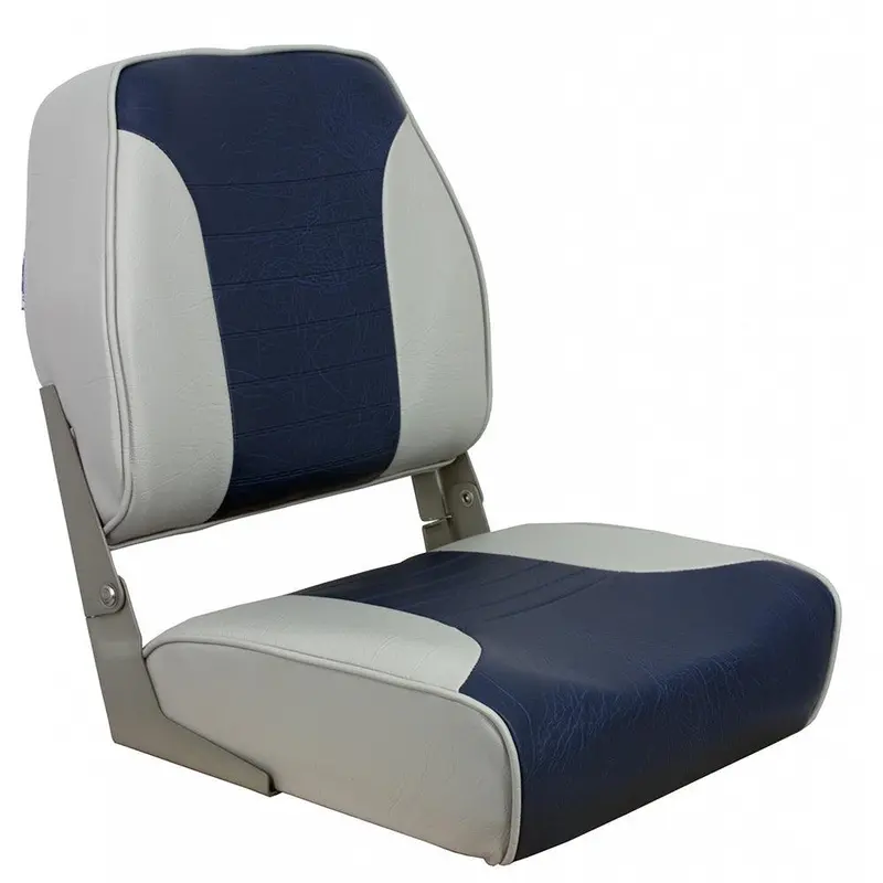 Springfield 1040651 Economy Folding Seat – Grey/Blue Multi-Color Design 1
