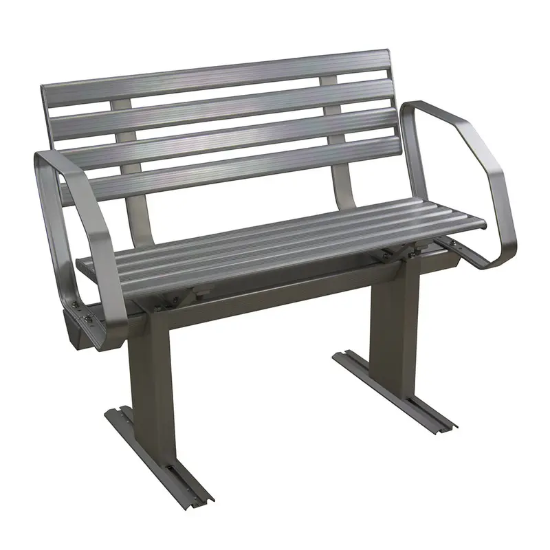 Springfield Aluminum Dock Bench With Armrests – Dual-Arm Design [1099050-2A] 1