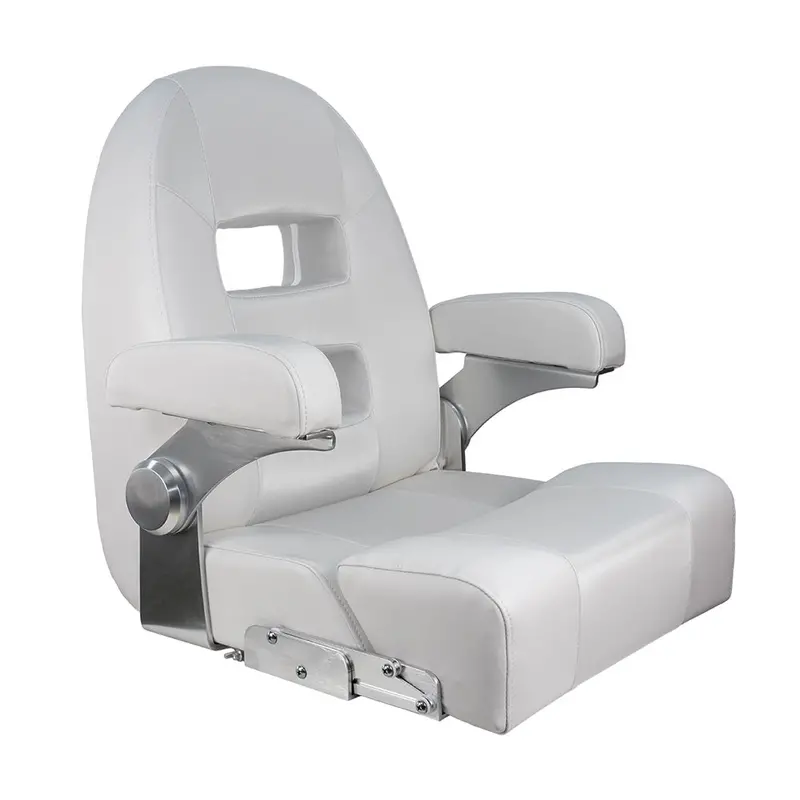 Springfield Flip-Up Helm Seat For Center Console Boats – White/White [1042035-W] 1