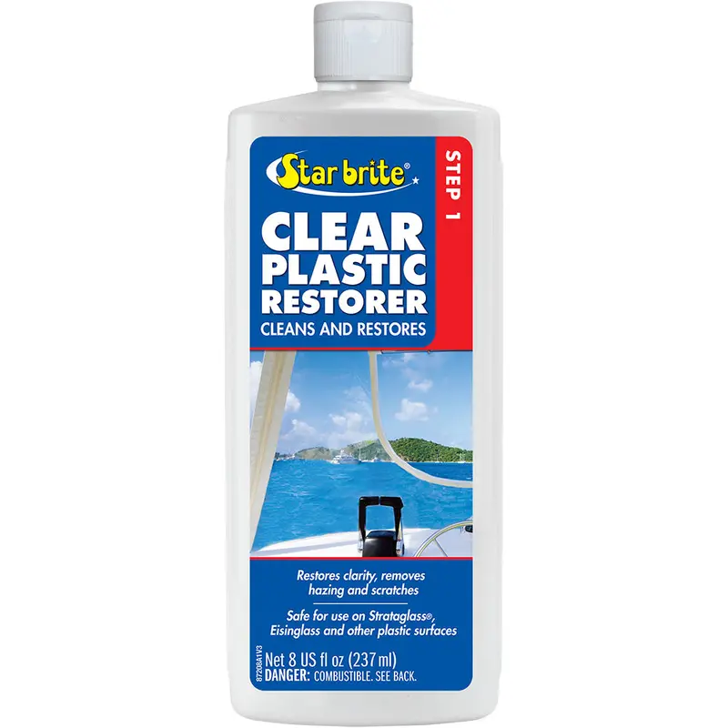 Star Brite Clear Plastic Restorer – Step 1 Deep-Cleaning Formula – 8 Oz (Model 87208) 1