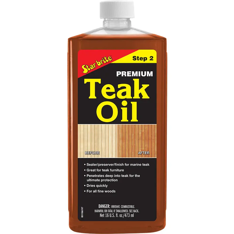 Star Brite Golden Teak Oil – Premium 16 Oz Wood Conditioner For Boats & Outdoor Furniture 1