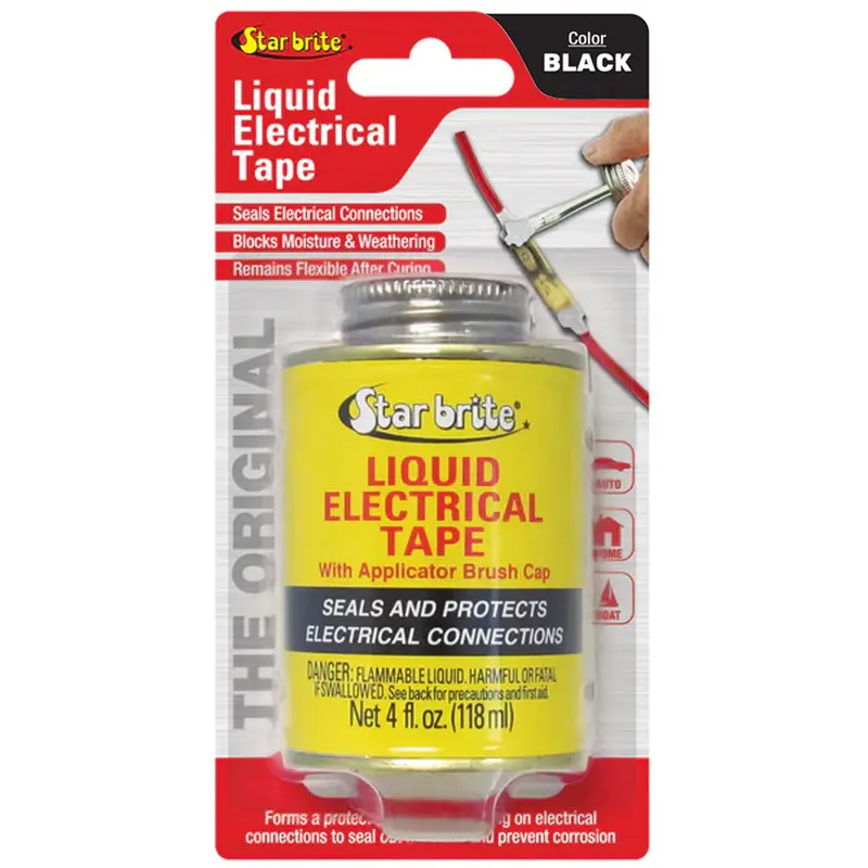 Star Brite Liquid Electrical Tape – Black, 4 Oz Waterproof, Heat-Resistant Sealant 1