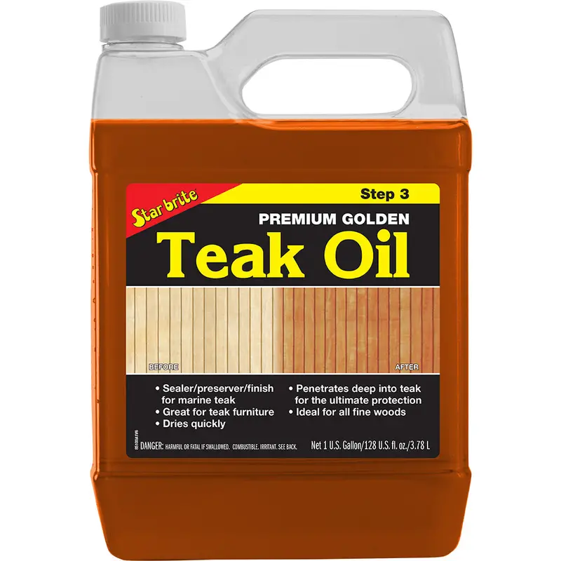 Star Brite Premium Golden Teak Oil – Enhanced Color & Protection – 1 Gallon (Model 85100) 1