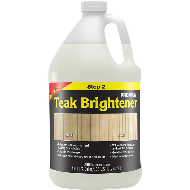 Star Brite Teak Brightener – Concentrated 1-Gallon Restorative Cleaner For Weathered Teak 1