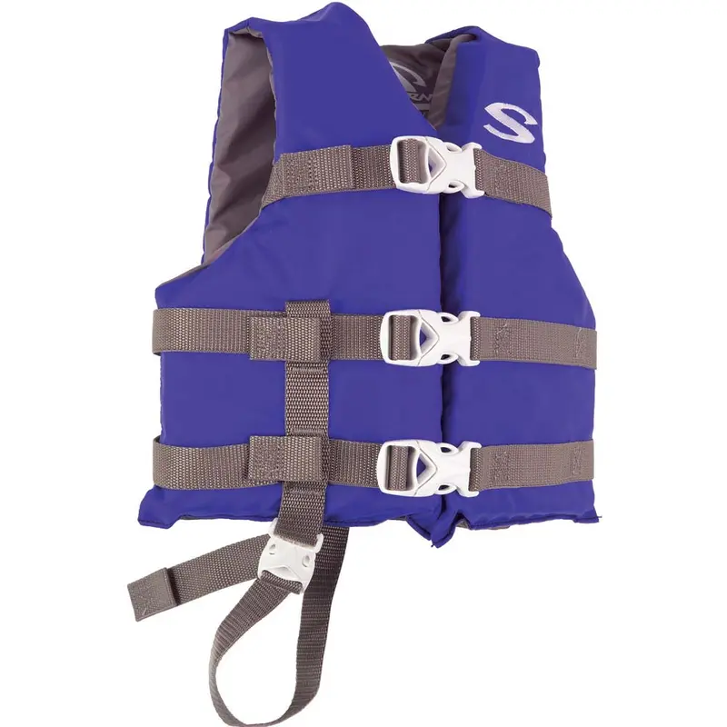 Stearns Classic Child Life Jacket – Uscg-Approved, 30–50 Lbs, Blue/Grey Colorway (Model 2159358) 1