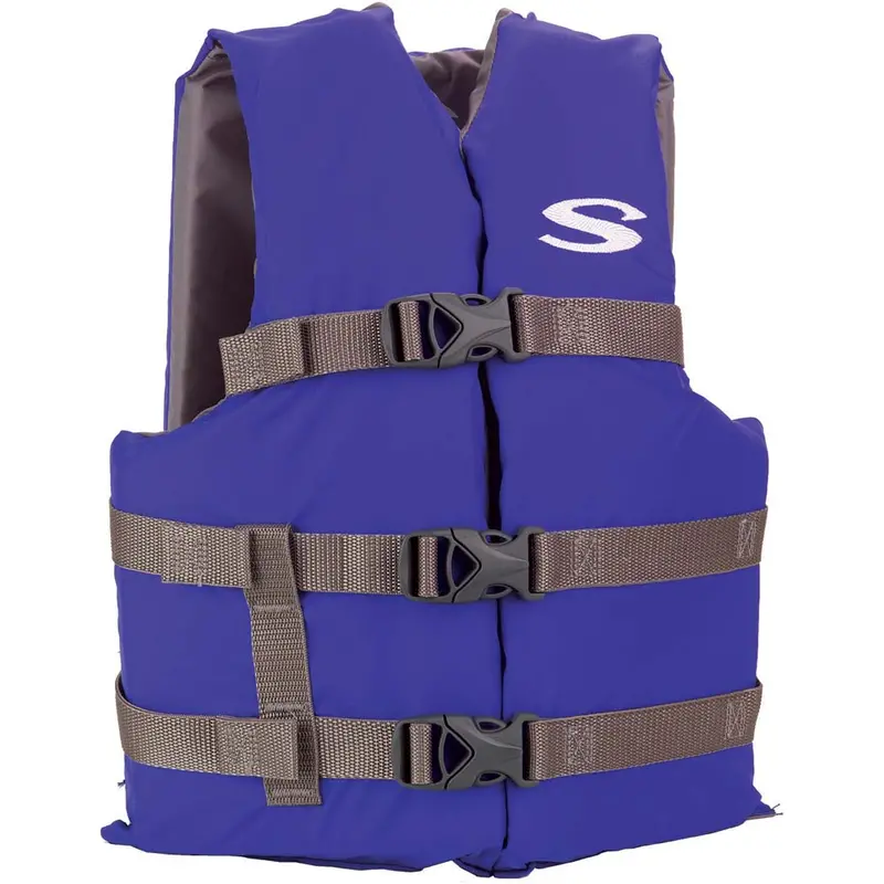 Stearns Youth Classic Life Vest – Uscg-Approved, Designed For 50–90 Lbs, Blue/Grey [2159360] 1