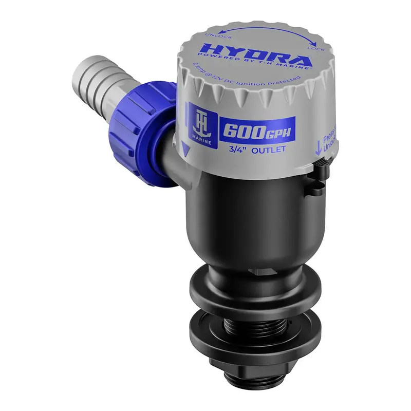 T-H Marine Hydra Livewell Pump – 600 Gph, 12V Dc, Short Nozzle 1