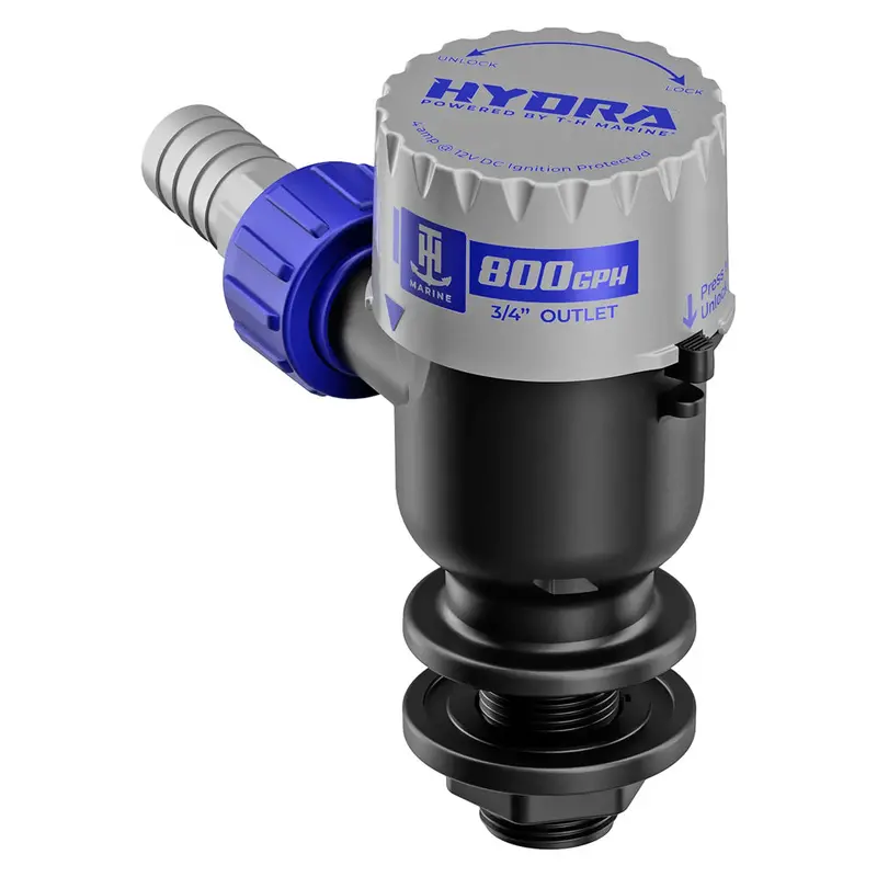 T-H Marine Hydra Livewell Pump – 800 Gph, 12V Dc, Short Nozzle 1