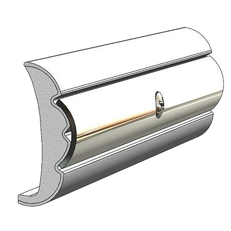 Taco 1.58" × 0.635" Rigid Vinyl Flex-Core Rub Rail — Frosty White, 60″ Length [V21-9959Whc60D-1] 1