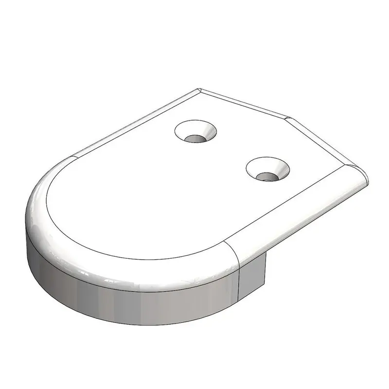 Taco 2-Inch White Rub Rail End Cap For Boats [F90-0001Wn] 1