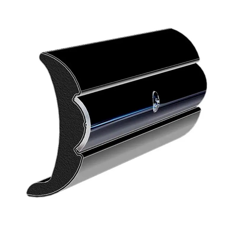 Taco 2" × 7/8" Rigid Vinyl Flex-Core Rub Rail — Black, 60″ Length [V21-9906Bka60D-1] 1