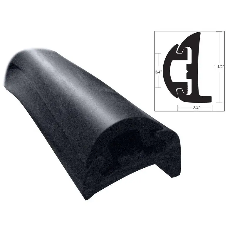 Taco Black Semi-Rigid Rub Rail Kit With Matching Black Insert – 50 Feet [V11-9795Bbk50D-2] 1