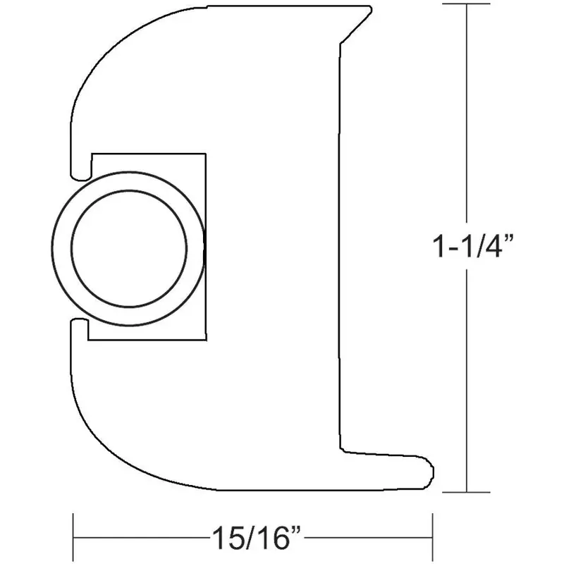 Taco Flex Vinyl Rub Rail Kit – White Rail With White Insert, 50 Ft Length [V11-3447Wwk50-2] 1