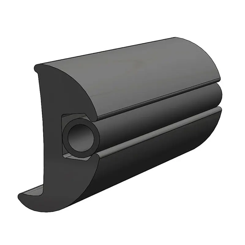 Taco Flexible Black Vinyl Rub Rail – 1-1/16" X 1-7/8", 50 Ft 1