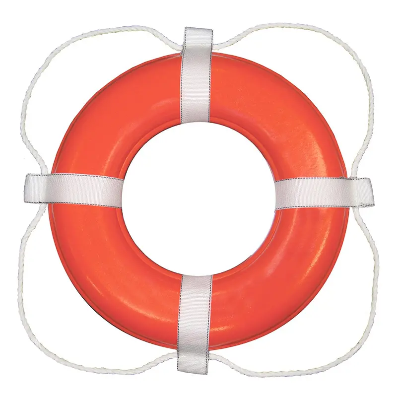 Taylor Made 20-Inch Foam Ring Buoy – Orange With White Grab Line (363) 1