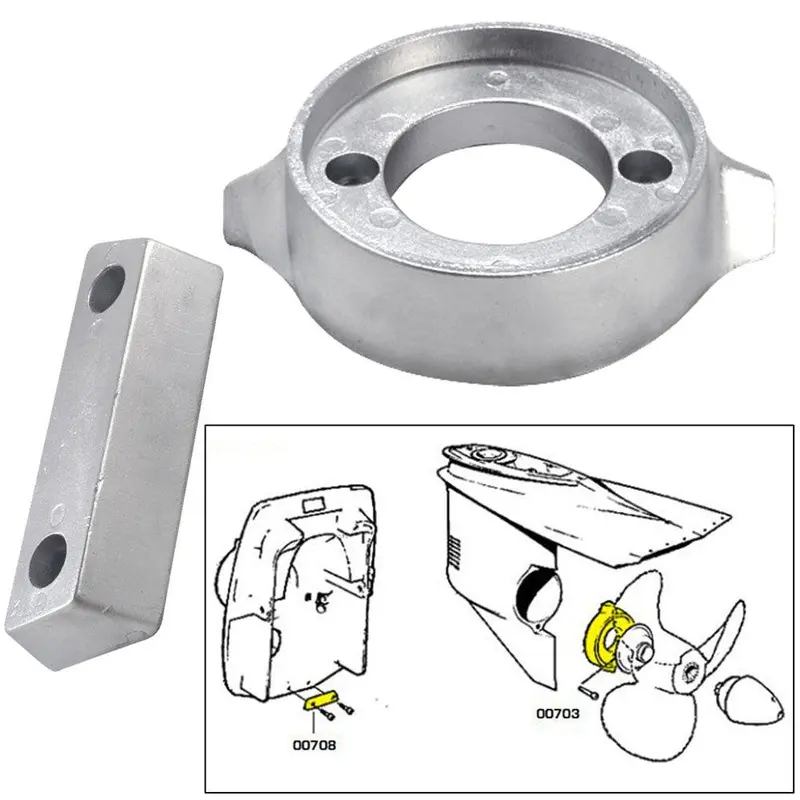 Tecnoseal Volvo 290 Outdrive Anode Kit With Hardware – Zinc [20705] 1