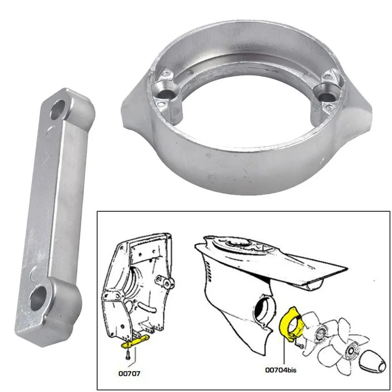 Tecnoseal Volvo Duo-Prop 280 Anode Kit With Mounting Hardware – Magnesium [20702Mg] 1