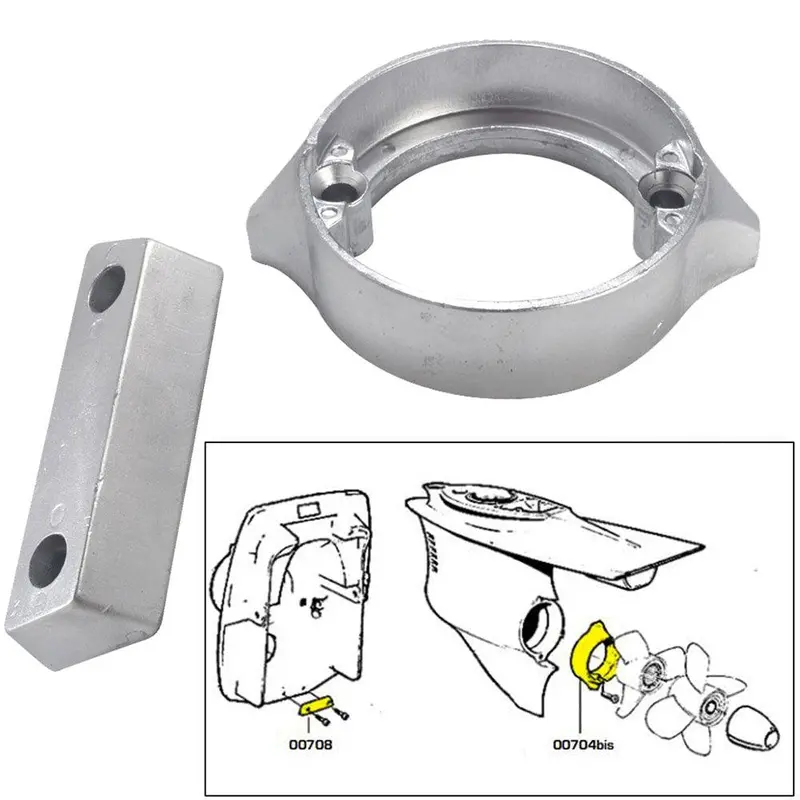 Tecnoseal Volvo Duo-Prop 290 Anode Kit With Mounting Hardware – Aluminum [20706Al] 1