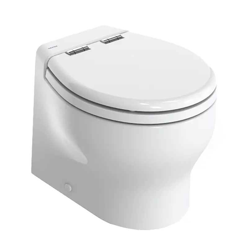 Thetford Silence 2G Rv Toilet – Short Height, White, 24V Dc With Wood-Polyester Soft-Close Seat (T-E2G024Dw/D00C00) 1