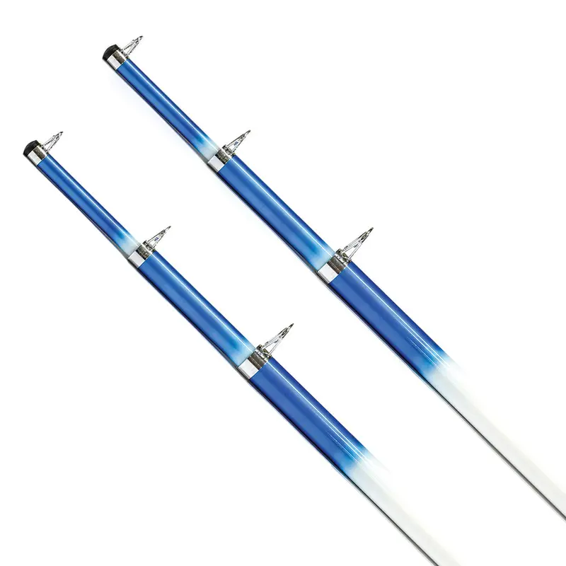 Tigress 15-Foot Telescoping Fiberglass Outrigger Poles – 1-1/8" Od, White/Blue 1