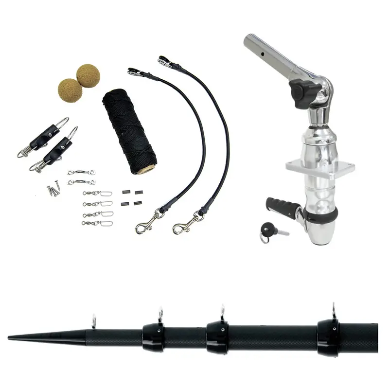 Tigress Xd Top Mount System – 15-Foot Elite Rigging Kit, Black Outriggers [88824-1] 1