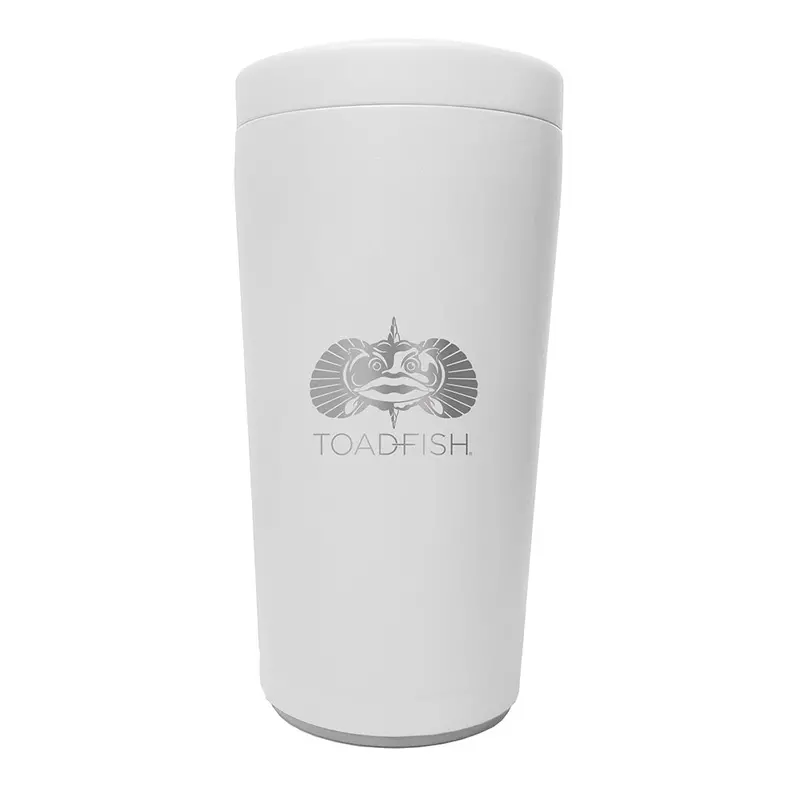 Toadfish Non-Tipping Can Cooler 2.0 – Crisp White, Uv-Resistant Finish 1
