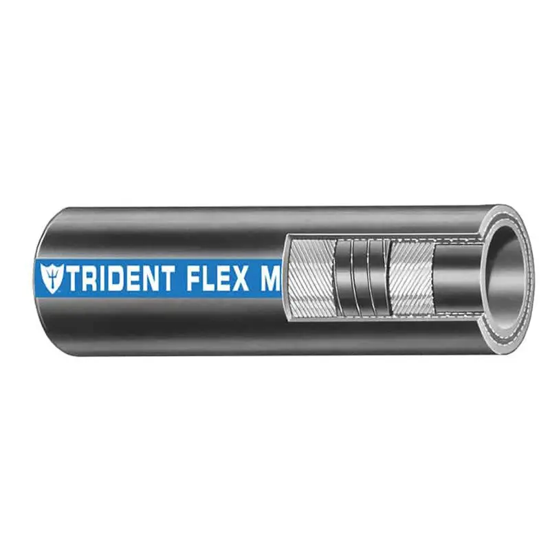 Trident Marine 1" Flex Wet Exhaust Hose – 50-Foot Coil, Black Marine-Grade [100-1006] 1