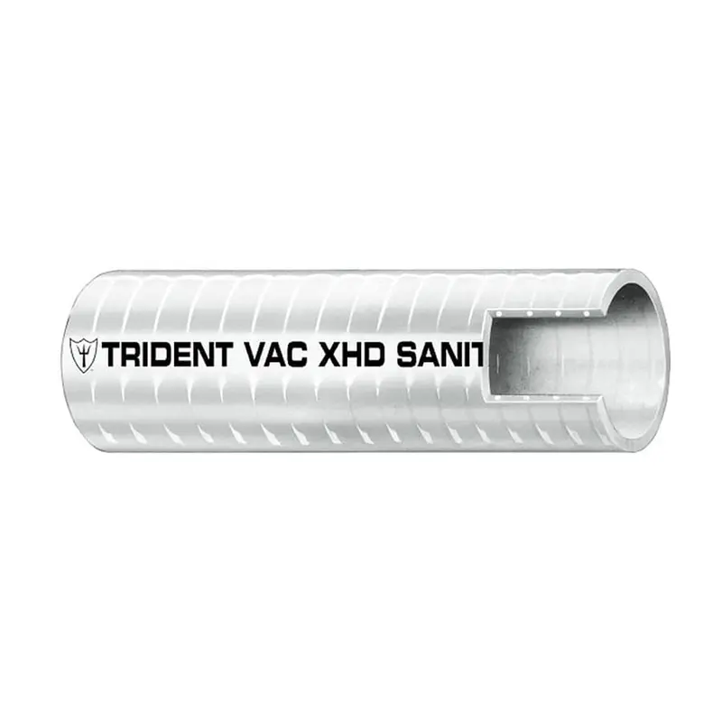 Trident Marine 1" Vac Xhd Sanitation Hose – Rigid White Pvc Helix, Sold By The Foot (148-1006-Ft) 1