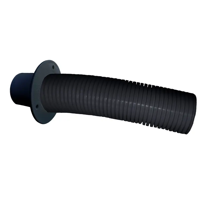 Trident Marine 4-Foot Black Stern Flex Hose With Transom Flange [Tfk-4] 1