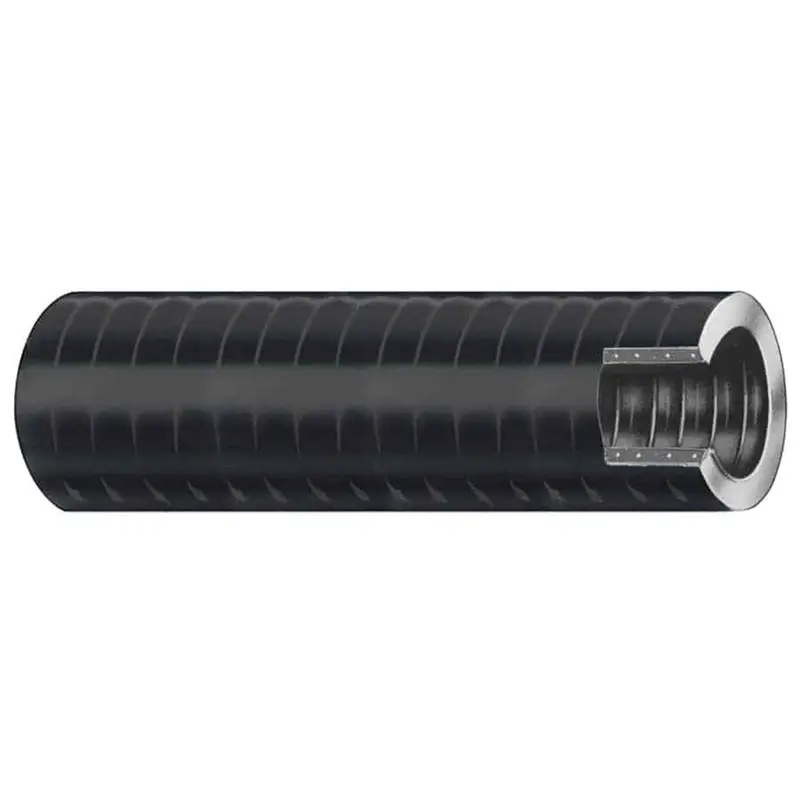 Trident Marine Vac Xhd Bilge Hose – 1" X 50', Black Soft-Plasticizer Wall 1