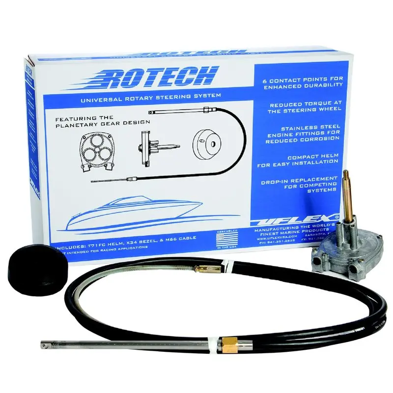 Uflex Rotech 18-Foot Rotary Steering System – Complete Kit 1