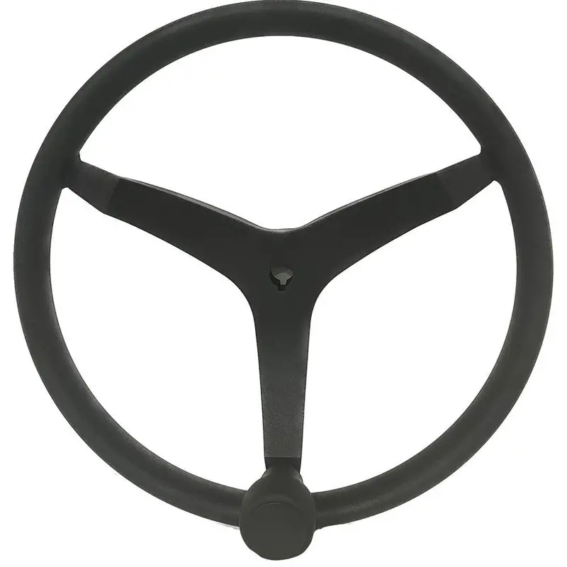 Uflex V46 Stainless Steel Steering Wheel — 13.5", Matte Black With Speed Knob 1
