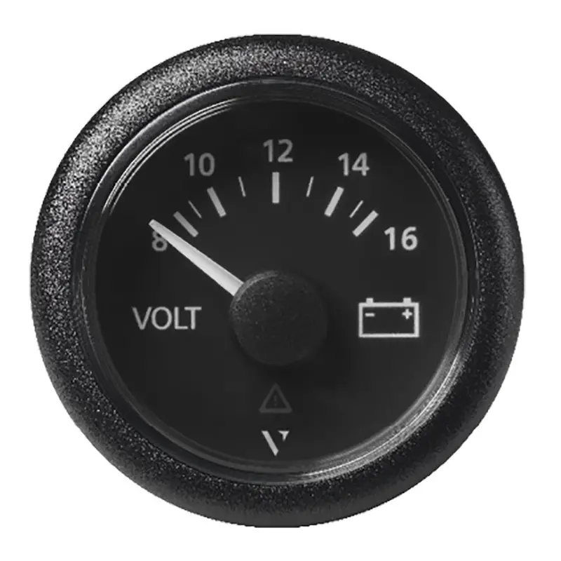 Veratron 52 Mm (2-1/16") Viewline Voltmeter: 8–16V Range, Black Dial & Bezel – A2C59512545 1
