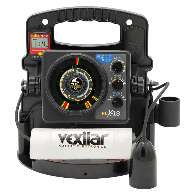 Vexilar Flx-18 Pro Pack Ii Ice Fishing System With 12° Ice-Ducer And Dd-100 1