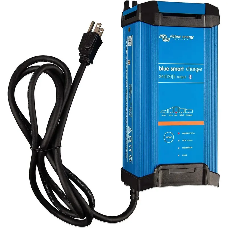 Victron Blue Smart Ip22 24V Charger – 12A, Single-Bank, 120V Ac Input, Dry-Mount [Bpc241245102] 1