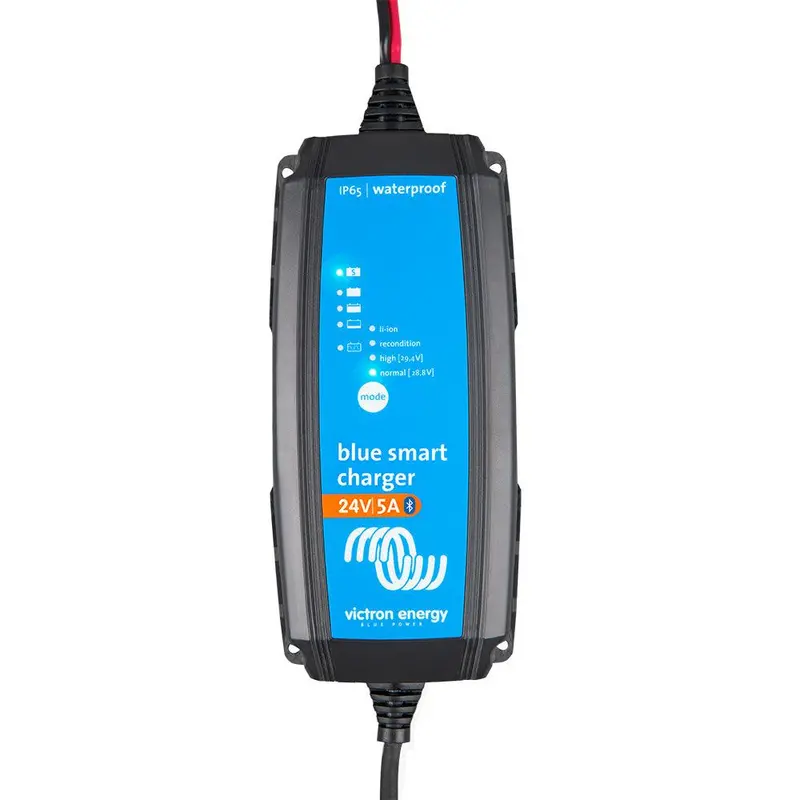 Victron Blue Smart Ip65 24V 5A Single-Output Battery Charger – 120V Ac, Nema 1-15P Plug, Ul Certified (Model Bpc240531104R) 1