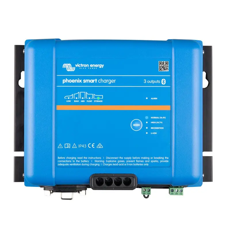 Victron Phoenix Smart Ip43 Charger 24V/25A – Triple-Output (3) Ac Input, 120–240V (Psc242553095) 1